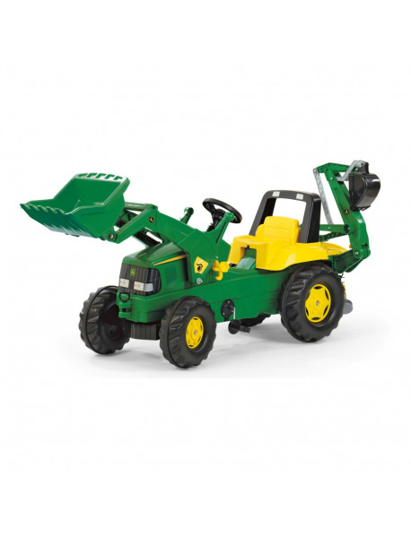 Rolly Toys traktor s nakladačom Junior a rýpadlom John Deere